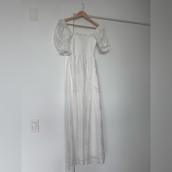 Hill House Home The Scarlett Nap Dress XS (NWT) - White Patchwork Organza - Picture 7 of 17